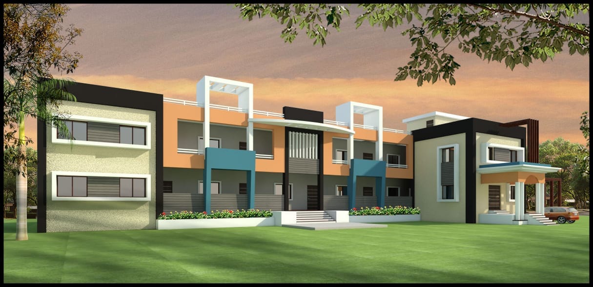 Illustration of the Sunrise Convent School campus at Kod Road, Bhensola Chopati